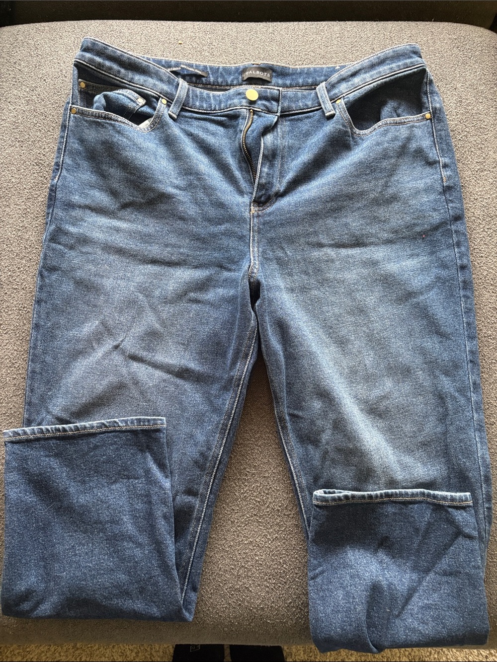 Talbots Midwash Blue Straight-Leg Jeans